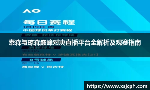 泰森与琼森巅峰对决直播平台全解析及观赛指南